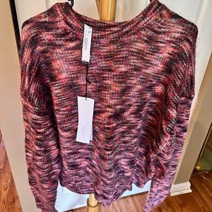 NWT IRO Mohair Blend Sweater In Pink Black - Size L Brand New